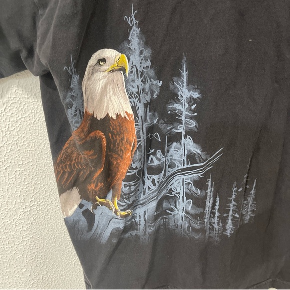 Vtg Estes Park Colorado T Shirt Majestic Eagle Y2K Adult  XL Black Short Sleeve - Picture 5 of 8